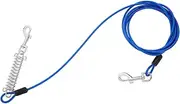 FUTUREORYY Dog Tie Out Cable Shock Absorbing Heavy Duty Dog Runner with Swivel Snap Hook Outdoor Pet Leash for Durable Design Prevents Tangles
