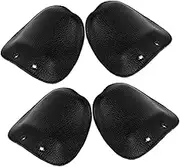 HOMSFOU 4pcs Leather Toe Guard: Cowhide Boot Cover Safety Shoe Toe Caps Metatarsal Guards for Work Shoes Industry and Workplace Protection