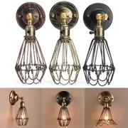 E27 Loft Metal Retro Vintage Rustic Sconce Wall Light Edison Lamp Bulb Fixture 24 BLACK