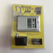 Book Light Plus Travel Alarm - LCD Digital Clock With Alarm -New