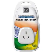 Go Travel AU/NZ/CHINA To INDIA Adapter 3 Pin Wall Power Plug Outlet Socket