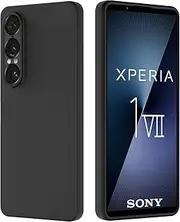 Holilo Case for Sony Xperia X1 VII 5G, Silicone Mobile Phone Case, Anti-Scratch, Thin Protective Cover, All-Round Protection, Shockproof Cover - Black