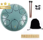 Steel Tongue Drum 6 Inch 8 Notes Percussion Drum with Bag & Mallets
