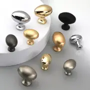 Pull Handle Cabinet Knob Drawer Dresser Cupboard Drop Zinc Alloy Egg Oval Shape