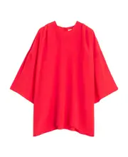 Lanvin Relaxed Fit Draped Blouse FR36 Red