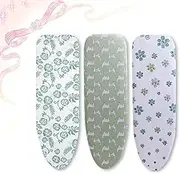 Thickened Cotton Ironing Board Cloth Covers 15x48in, Resist Scorching Replacement Ironing Board Cover and Pad, Easy Installation Iron Board Cover with Padding(Flower)