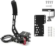 ZHSYMX USB Handbrak,PC Handbrake,USB Handbrake PC for 64Bit SIM Racing Games, Compatible with Logitech G27 G29 G920 G923 T500 T300 Simulate Linear Handbrake 6ft USB Cable with Fixing Clip and Plate