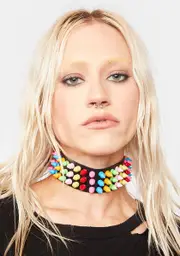 [NastyGem] Bright Bby Spiked Collar