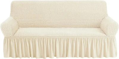 NICEEC Sofa Slipcovers Beige Couch Covers Washable Stretch Fitted Sofa Cover for