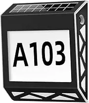 HOMSFOU 1Set Solar Powered Address Sign Number Lamp Light for Outdoor Use Easy Installation Solar Door Number Light for Home
