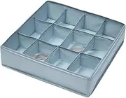 FONDOTIN Wardrobe Organiser Underwear Socks Undies Organiser 12 Cell Drawer Sock Box