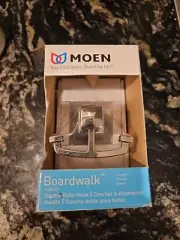 MOEN BOARDWALK DOUBLE ROBE HOOK Y3203BN CHROME BATHROOM WALL PLUMBING FIXTURE