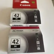 Genuine Canon CLI-42 BK Black Ink Cartridge 2pk