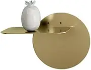 Wall Shelf Floating Shelves Wall Shelf, Living Room TV Background Wall Decor Plant Flower Rack, Metal Wall Decoration Organizer for Bedroom, Living Room, Kitchen Shelves Floating