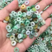 20pcs Natural Grade A Jade Jadeite Round Flat Beads 8mm Loose Bead Jewelry
