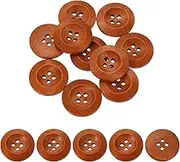uxcell 100Pcs Wooden Buttons, 25mm(1") 4 Hole Round Wood Sewing Button Craft for Sewing DIY Craft Clothing, Brown