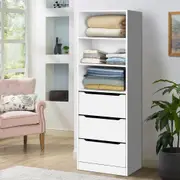3 Drawers ALFORDSON Wardrobe Clothes Storage Cabinet White