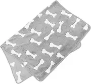 Totority Coral Fleece Dog Blanket Soft and Warm Cage Blanket for Pets for Sofa and Nap Comfortable Puppy Throw Mat for Dogs and Cats Grey