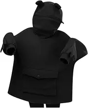 [Generic] Zippe Hoodie Pullover Hoodie Baby Girls Sweatshirt Kids Clothes Cartoon 3D with Boys Pocket Girls Tops Hoodies for Girls Age 11 Black
