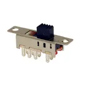 10Pcs SS23E04-G5 8 Pin 3 Position 2P3T DP3T Panel Mounted Slide Switch 0.5A 50V