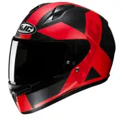 C10 Tez Black Red Full Face Helmet