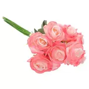 8pcs Fake Roses, Roses Artificial Flowers Silk Roses, Gradient Pink