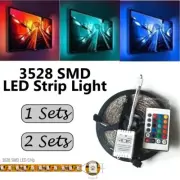 1/2sets 3528 SMD LED Strip Light Waterproof 300 LEDS RGB 5M 12V + IR Controller