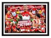 Framed 2024 Sydney Swans AFL Grand Final Poster - Isaac Heeney - 62cm x 44.5cm
