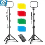 APEXEL 2PCS 4" LED Photography Video Lighting Kit 3300K-5600K with Tripod Stand