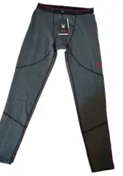 NWT $78 Spyder Active ProWeb Men's S Gray Compression Base Layer Pants SPM750B