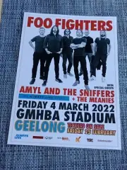 FOO FIGHTERS - 2022 GEELONG AUSTRALIA TOUR - LAMINATED TOUR POSTER - NEW!!!