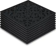 Pangda 8 Pcs 12 x 12 in Stepping Stone for Garden Rubber Stepping Stone Tile Decorative Garden Mat Heavy Duty Tile for Outdoor Sturdy Step Retro Exquisite for Path Flowerbed Gravel Dirt Grass