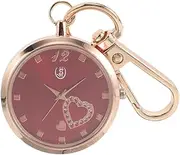[Gatuida] Nurse Women Pocket Watch Keychain Vintage Style Silent Quartz Movement Fashionable Hanging Pendant for Students and Ladies Unique Red Design Lightweight and Portable