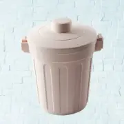 Swing Lid Litter Can Desktop Cover Storage Basket Small Size Desk Waste Bin