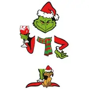 Grinch Christmas Tree Topper Ornament Indoor Decor for Small Christmas Trees and Holiday Party Supplies