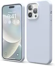 elago Liquid Silicone Case Compatible with iPhone 14 Pro Max Case (6.7"), Premium Silicone, Full Body Protection - 4 Layer Shockproof Phone Cover, Anti-Scratch Soft Microfiber Lining (Light Blue)