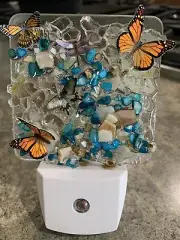Butterflies 3D Effect Led Night Light Dusk To Dawn Sensor New!