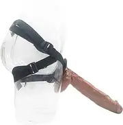 SAHOOSAFETY 31cm Strap-On Dildos Silicone Strap-On Penis for Women Removable with Strong Suction Cup Butt Plug Vaginal Anal Masturbator SM Sex Toys for Women
