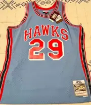 NWT Mitchell & Ness Throwback 68-69 Paul Silas Atlanta Hawks Jersey Mens Large.