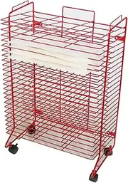 30 Tier Art Drying Rack,5cm Spacing Storage Shelves,Magazine Watercolor,Oil Painting Board Art School and Studio Work Storage Rack
