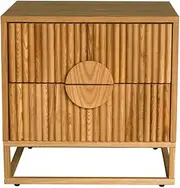[SK Designer Living] Tao Wood Bedside Table - Natural