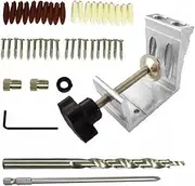 [Topyond] Oblique Hole Locator, Aluminum Alloy, Woodwork Oblique Hole Positioner Locator Drilling Bit Woodworking Drill Guide Tool Jig Kit