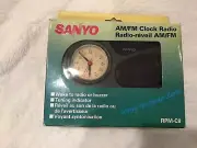 90's RADIO TRANSISTOR SANYO RPM-C8 Black Japan alarm clock am/fm buzzer