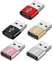 USB Adapter Set 5pcs Type c to USB 3.0 Adapter for Phone Laptop Charger Cable Coupler