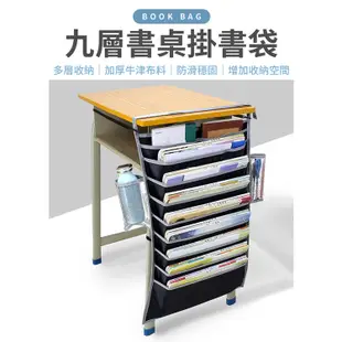 【台灣現貨 24H】★多層書桌側邊收納掛袋★【CanBuy】書桌側邊收納袋 掛書袋 書本收納掛袋 文具用品收納袋 書桌袋