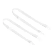 2 Pcs Shoulder Strap Adjustable Swivel Clips Hooks Buckle Slide, White