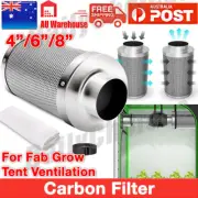 4/6"/8" Carbon Filter Odor Control Extractor Activated Charcoal Tent Ventilation