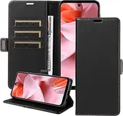 [YocoverTech] Compatible with Google Pixel 9 Pro XL 5G Case,PU Leather Kickstand Feature Folio Flip Cover with[Card Slots][Note Pockets] for Pixel 9 Pro XL 5G Wallet Case-Black