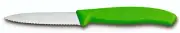 Victorinox 8cm Paring Knife, Pointed, Wavy Edge - Green - 6.7636.L114