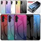 Tempered Glass Gradient Phone Case For Samsung A05s A14 A24 A34 A54 A35 A55 A25